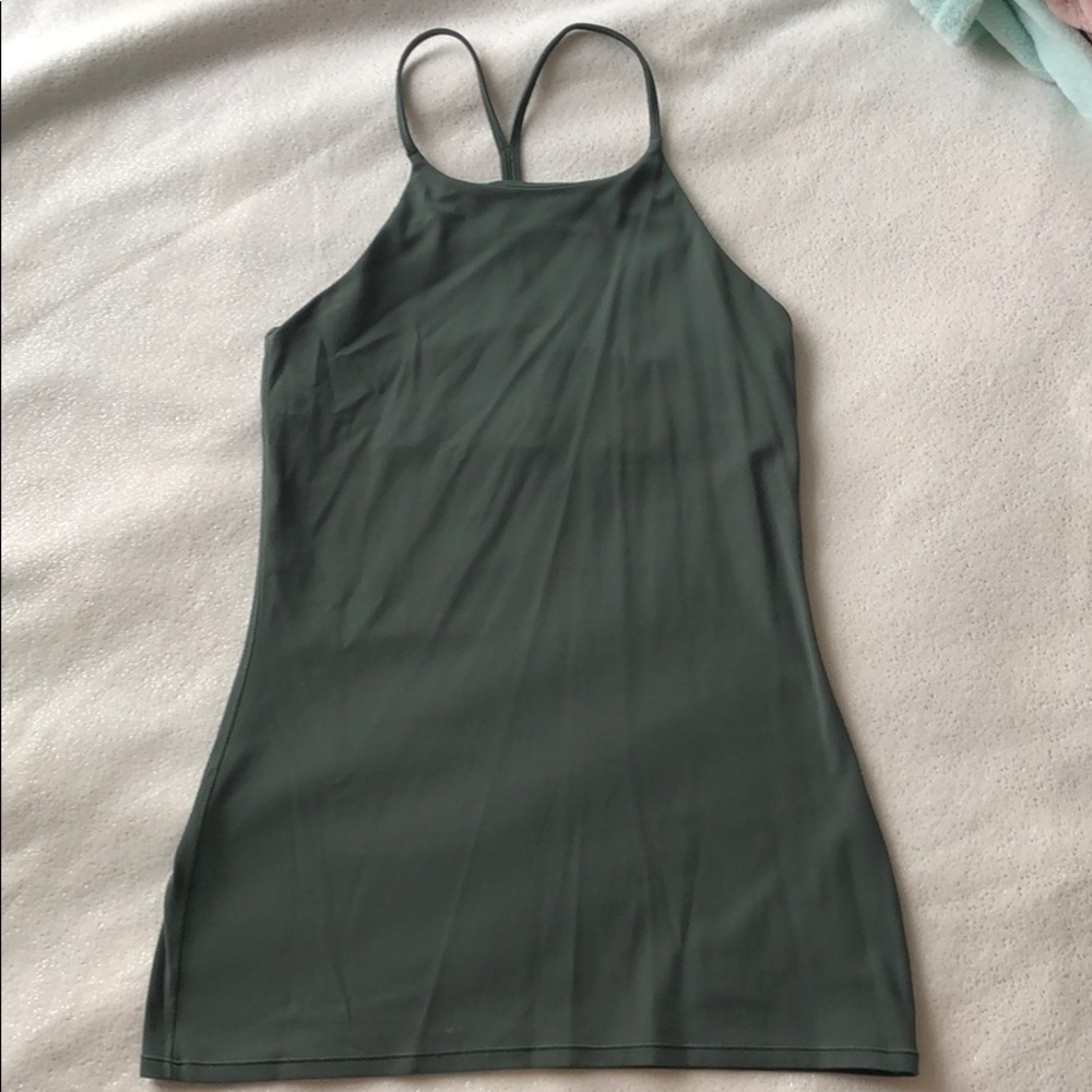 Lululemon sun setter tank olive green size 6